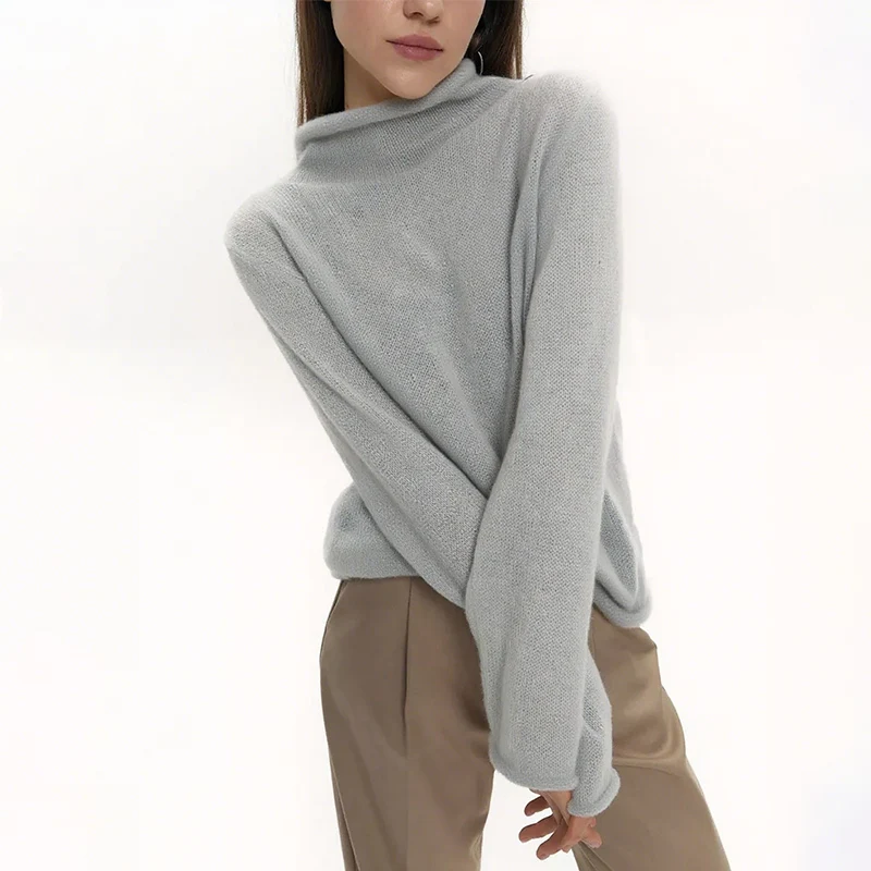 

Новая прозрачная футболка с длинным рукавом и воротником-манжетой, женская мягкая удобная теплая рубашка, осенний повседневный тонкий трикотаж Mujer