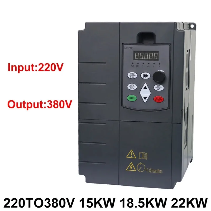 15kw/18.5kw/22kw/30kw 50hzto60hz Single Phase 220VActo3 Phase 380v / 415vac Frequency Converter Inverter for Motor Speed Control