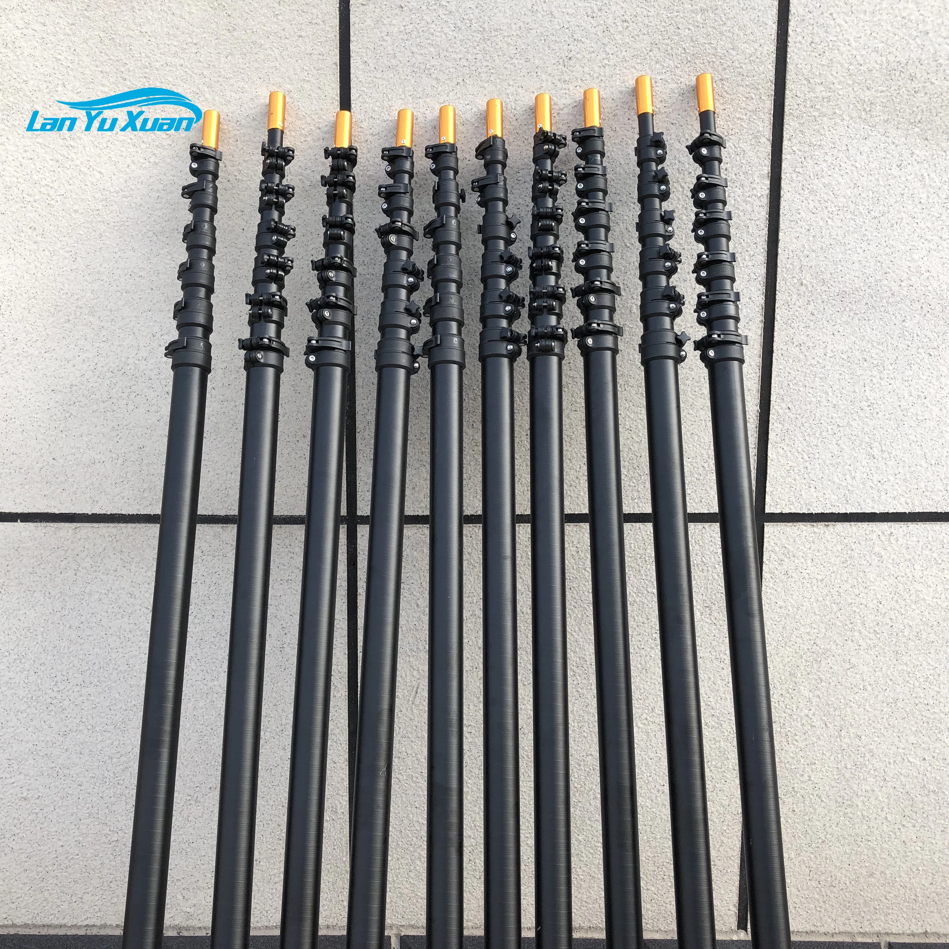 

60 ft carbon fiber picking pole with inner lock 18 meter telescopic for betel nut fruit havesting in stock