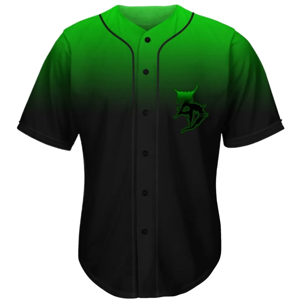 Zeds dead green black gradient rave baseball jersey for EDM festivals Style5