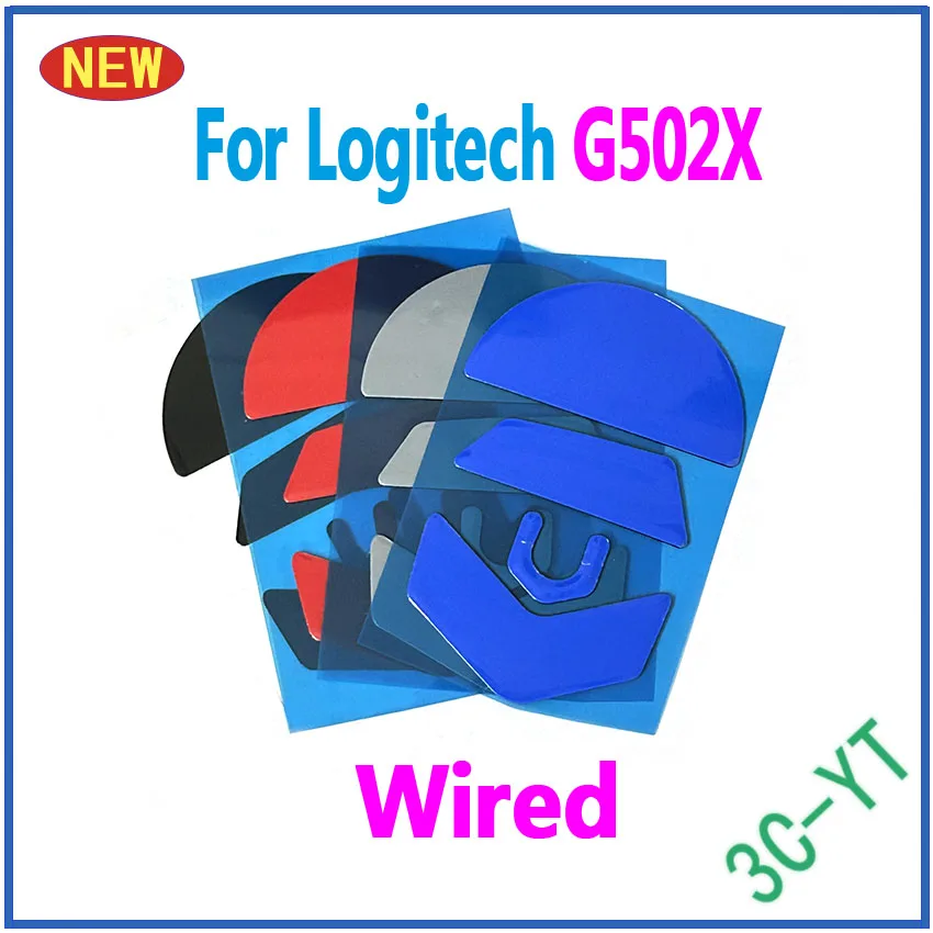 2-10Sets New Competition Level Mouse Feet Skates Rubber For Logitech G502X Wired Wireless Edition Black White Grey Red Blue