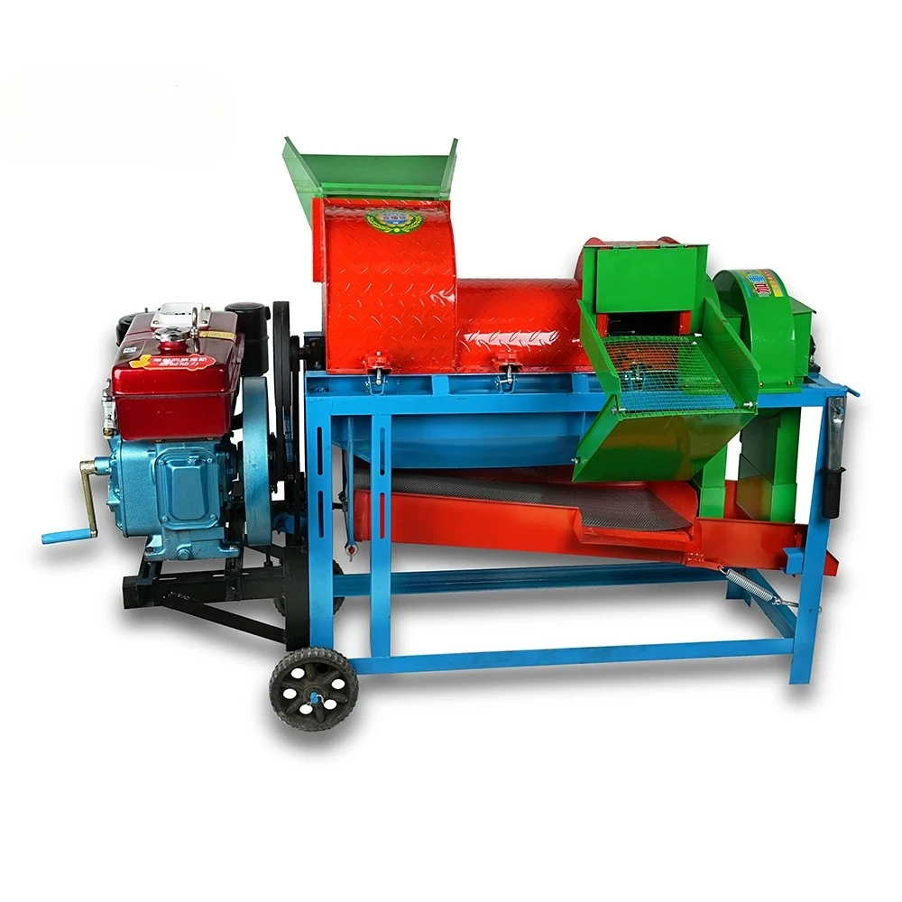 Automatic Thresher multi-function wheat soybean sorghum rice thresher corn peeling screening integrated thresher 6