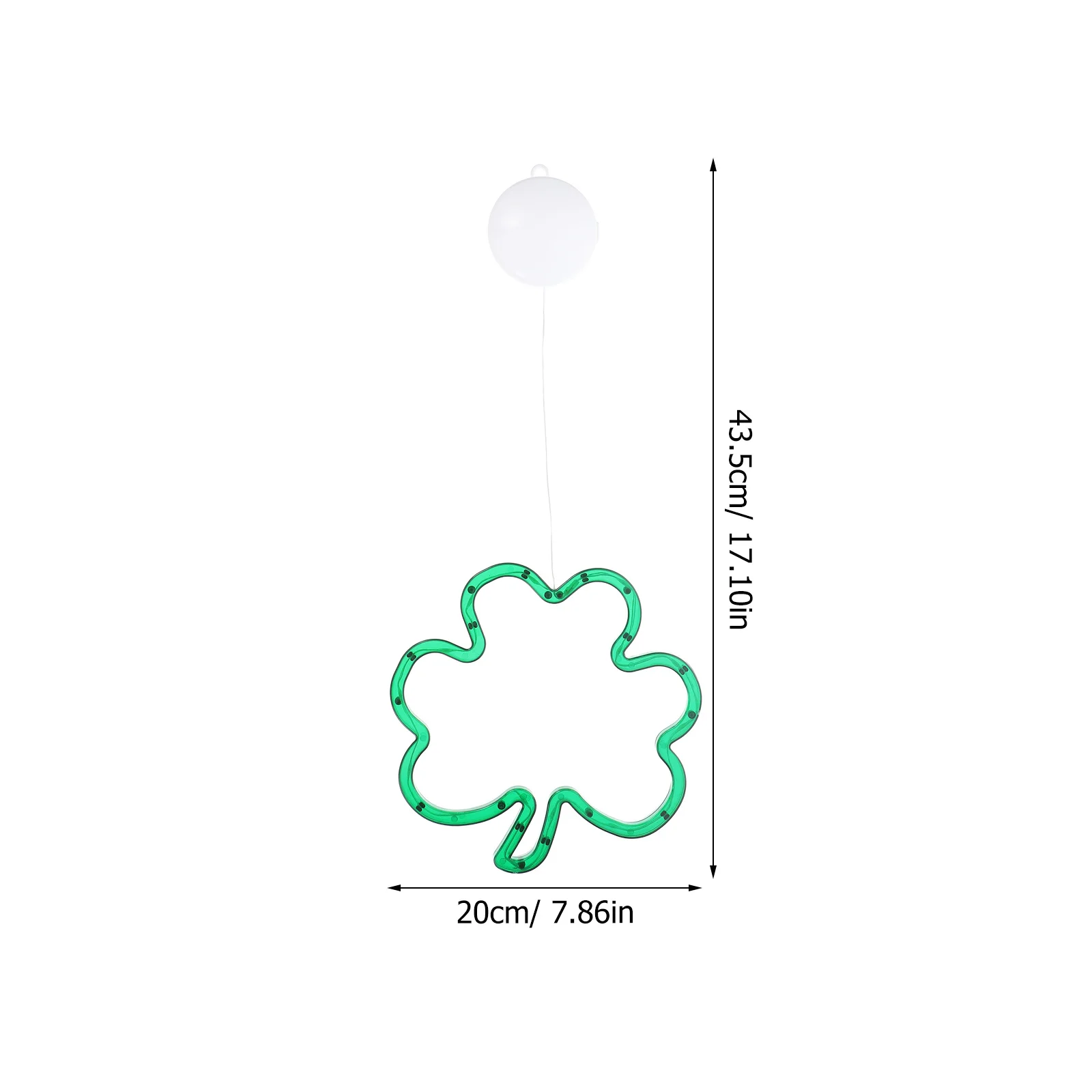 Shamrock Window Lights Operated Green LED Adhesive Decor for St Patrick's Day Irish Theme Parties Holiday Home
