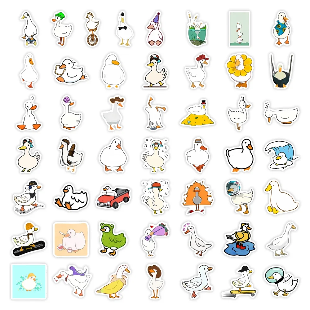 Funny Cartoon Goose duck Stickers DIY Toy Gift  Decorative Graffiti Decal for Phone Luggage Laptop Bottles Scrapbook Waterproof