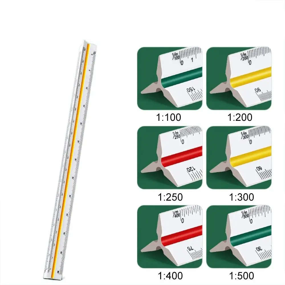 

Drawing Tool 30cm Triangular Scale Ruler Technical Drawing Drawing Ruler Measuring Architect Ruler Designer