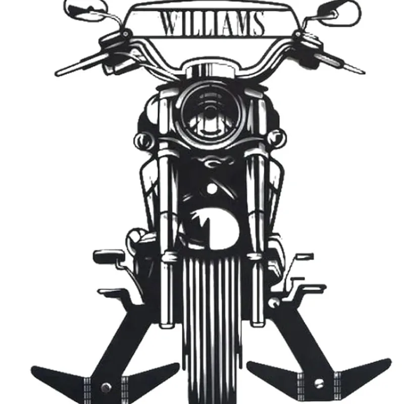 Amazon Motorcycle Metal Silhouette Freestanding Motorcycle Wall Decoration Hanging Ornament Helmet Decor