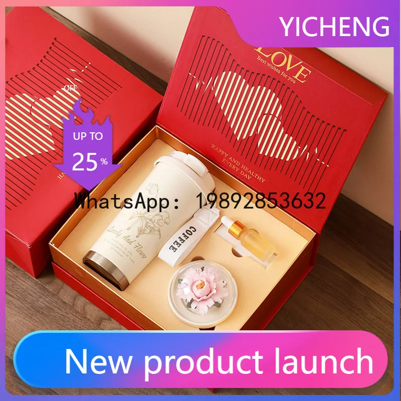 

CB high value 316 stainless steel thermos cup office accompanying lily of the valley coffee cup