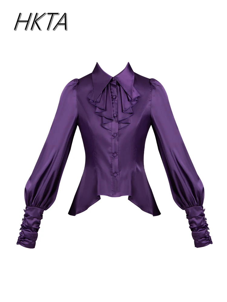 

Original Lolita Gothic Y2k Top Fake Two-piece Long-sleeve Shirt Blouse 2025 Summer New Slim Buttons Shirts Women White Camisa