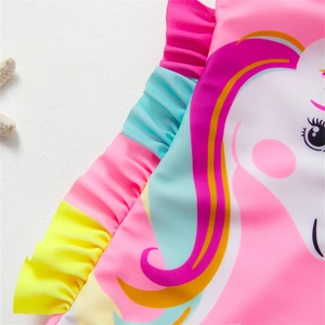 Unicorn backless swimsuit for girls, single -piece bath costume, summer 10 Main Sales Bath Fact - №9