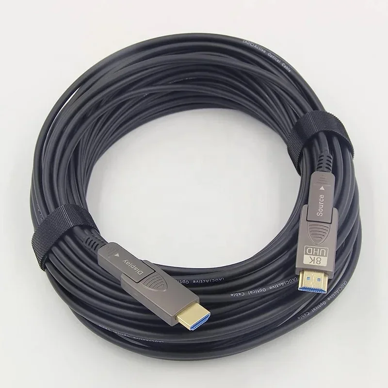 Detachable Fiber Optic Cable, 8K HDMI 2.1, Type A +, Type D, 8K @ 60Hz, 4K @ 120Hz, 48Gbps, 15m, 20m, 50m, for RTX 4070/4090