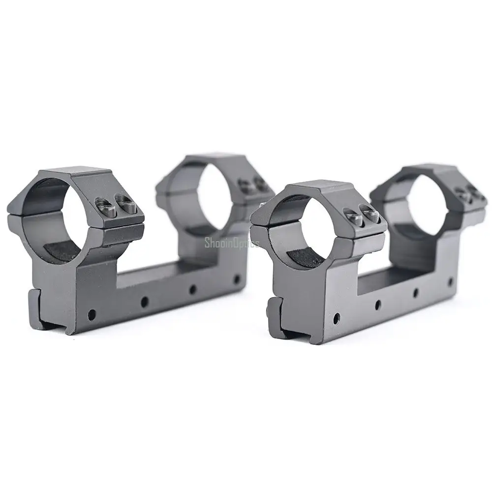 Shooin Scope Ring Mount With Dovetail 11mm Rail Mount Base For 1 Inch 30mm Tube Riflescope M5006M6488