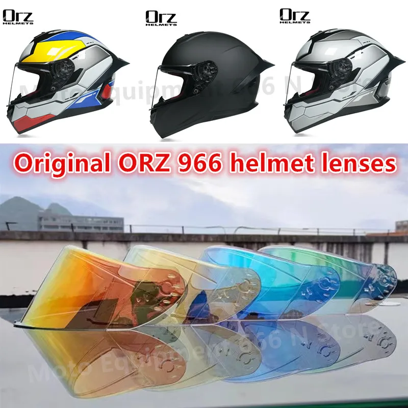 Original ORZ 966 Helmet Lens Motorcycle Sunscreen Silver Plated Lens Transparent Color Night Vision Lens