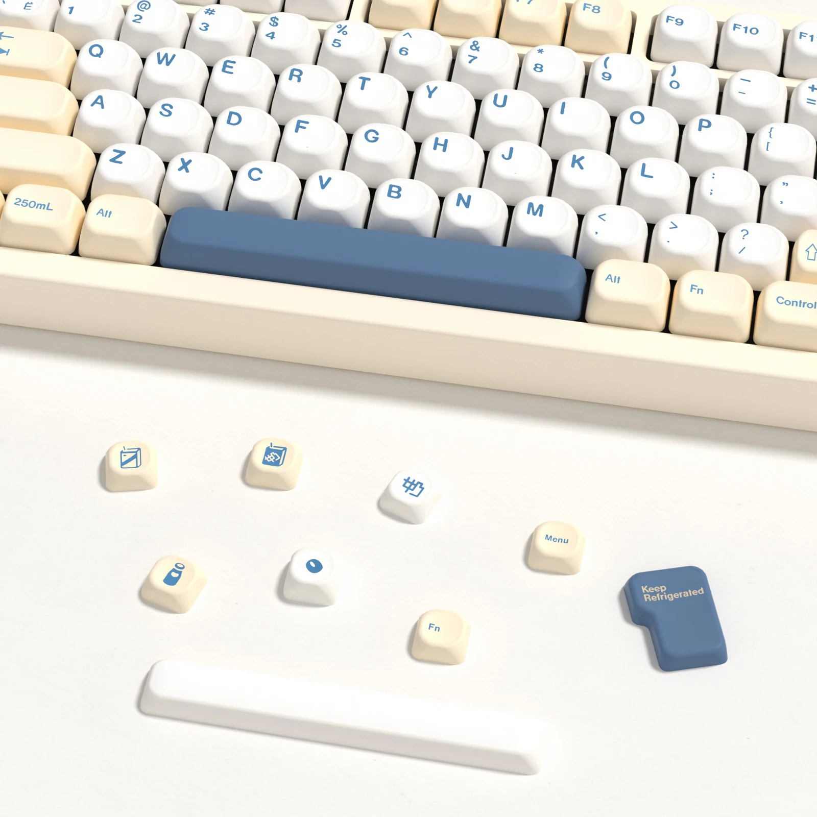Kbdiy gmk teclas de leite de soja retrô koa perfil pbt keycap para aula f75 f99 f87 pro mad 60he 68he tampa chave teclado mecânico para jogos