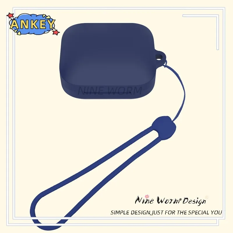 for Honor EarBuds S / X9 Protective CaseLanyard Soft Cover Shells Washable Housing Anti Dust Sleeve Hand Rope Strap Accessories