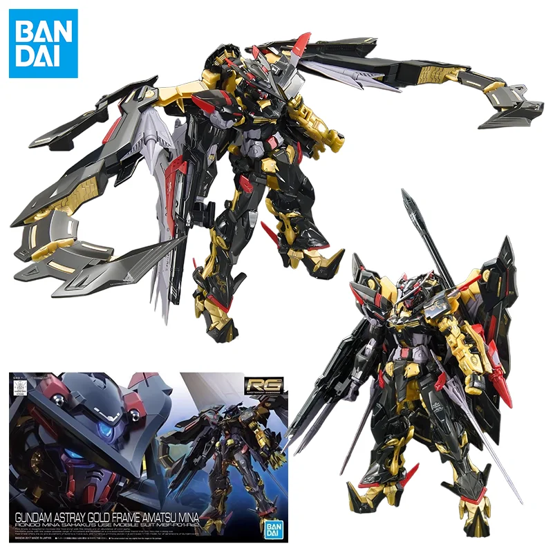 

Bandai Genuine GUNDAM ASTRAY GOLD FRAME AMATSU MINA RG Anime Action Figure Robot Collectible Assembly Model Toys Ornaments Gifts