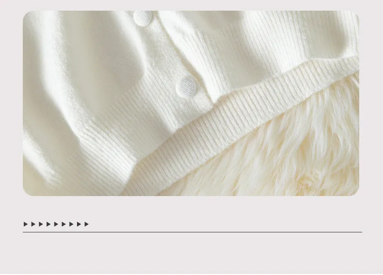 ربيع الخريف 2026 سترة بيضاء تريكو للنساء مثير الخامس الرقبة الدانتيل المرقعة سترة سترة أزرار طويلة الأكمام 511901