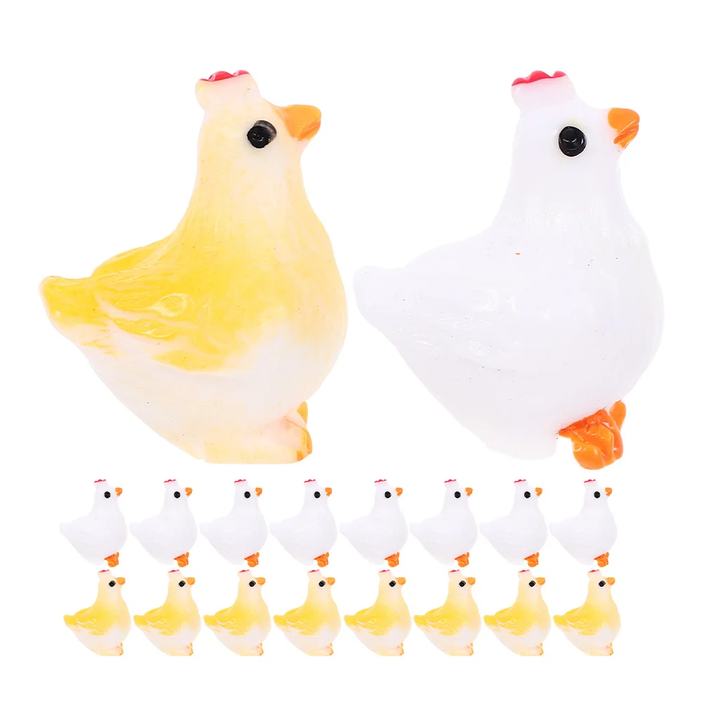 

30Pcs Miniature Chicken Statues Resin Small Animals Farm Theme Decor for Home Garden Office Desk Kids Education Collection