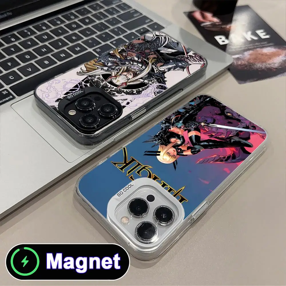 Magik Illyana Phone Case for iPhone 17 16 15 14 13 12 11 Air Pro Max Plus Colorful Silver Magnet Cover