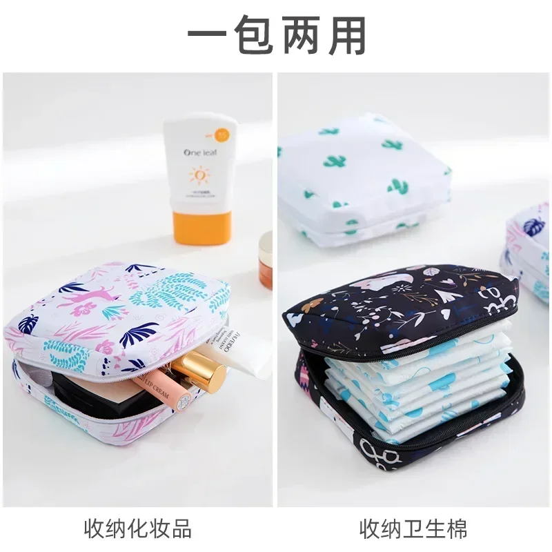 Large Capacity Women Tampon Storage Bag Mini Cute Portable Sanitary Napkin Bag Waterproof Tampon Bag Sanitary Pad Pouch Kawaii