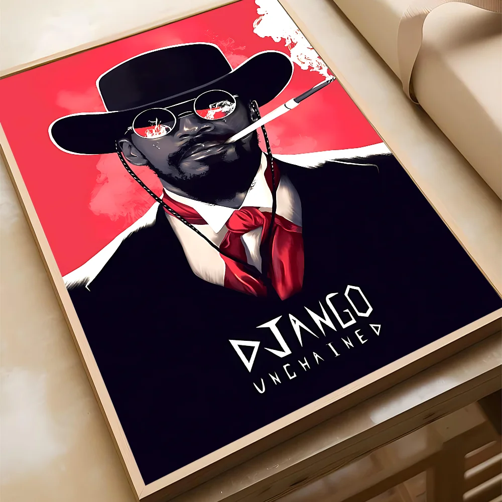 ملصق ورق كرافت كلاسيكي ، فن حائط ذاتي الصنع ، لوحة جمالية ، ملصق فيلم ، دي جانجو غير مسلسل ، غرفة ، بار ، مقهى ، 1 * * #6