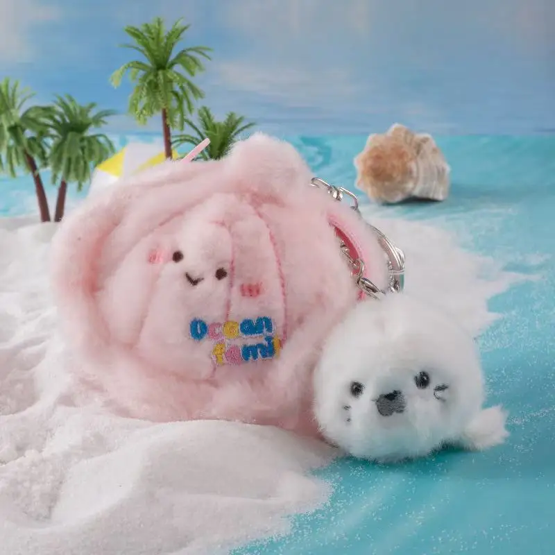 The latest marine animal nest backpack pendant keychain Kawaii stuffed plush toy figurine doll cartoon anime cute gift fun doll