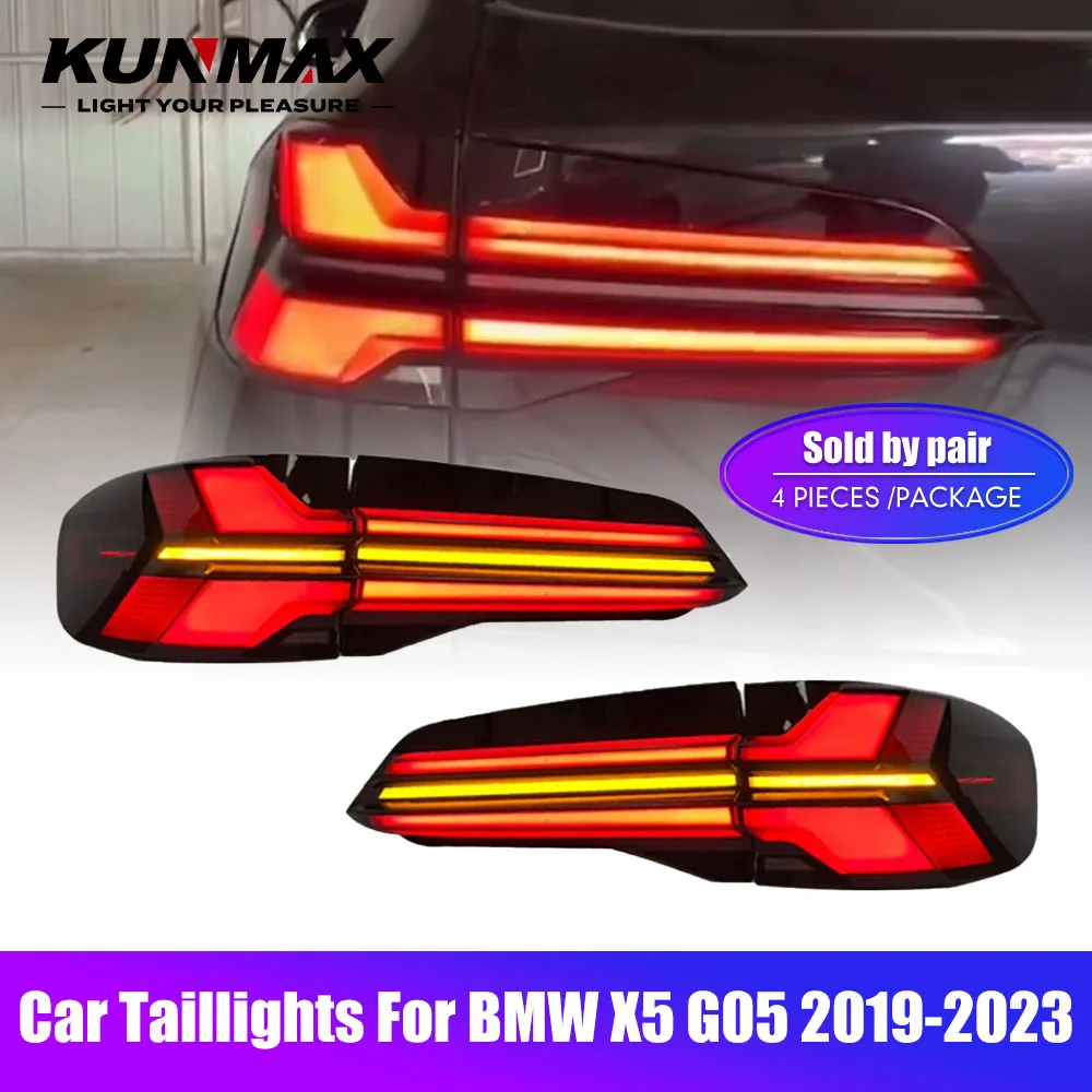 

Pair of Car Tail Light Assembly For BMW X5 G05 2019-2023 Turn Signal Lamp DRL Brake Reverse Plug And Play Rear Car Tail Lamps
