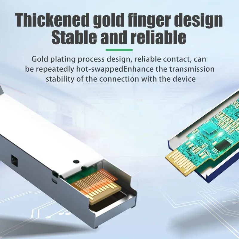

Compatible with Arista/Extreme/Mikrotik/Cisco Wwitch Switch 1.25G LC 20KM 1 Pair Single Mode Simplex Fiber Module