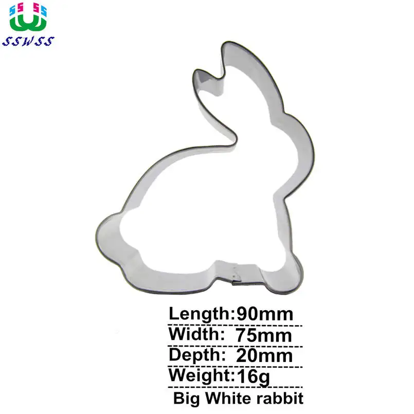 Cartoon Animal Chocolate Cake Decorating Tools ,Stainless Steel Little White Rabbits Shape Cake Cookie Biscuit Baking Mold