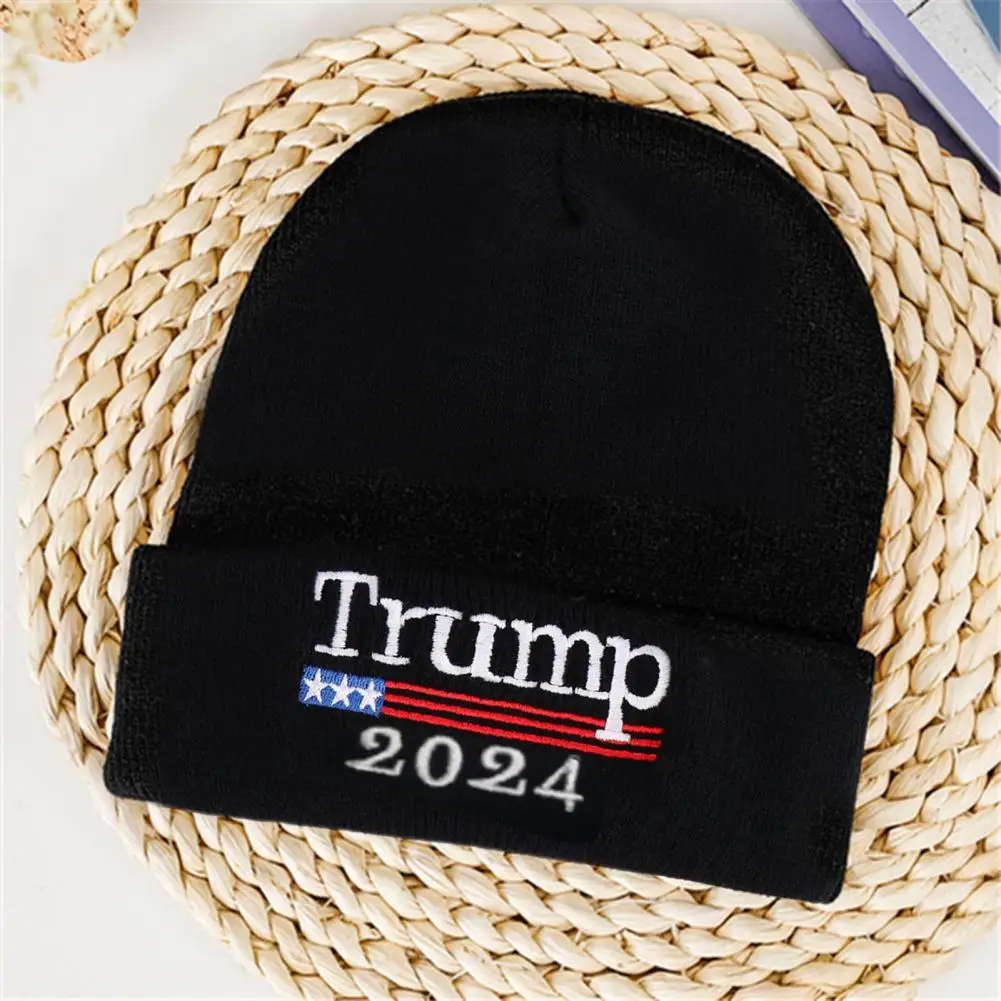 Men Women Knitted Hats Trump 2024 Election Hats Knitted Hats Trump Supporter Cap Election Campaign Rally Trump Supporter Cap