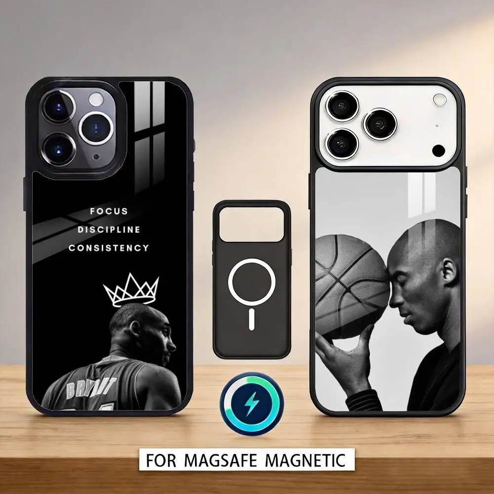 

Basketball K-Kobe B-Bryant 8 24 Phone Case Magnetic For iPhone17 16 15 14 13 12 Pro Max For Magsafe Wireless Charging Cover