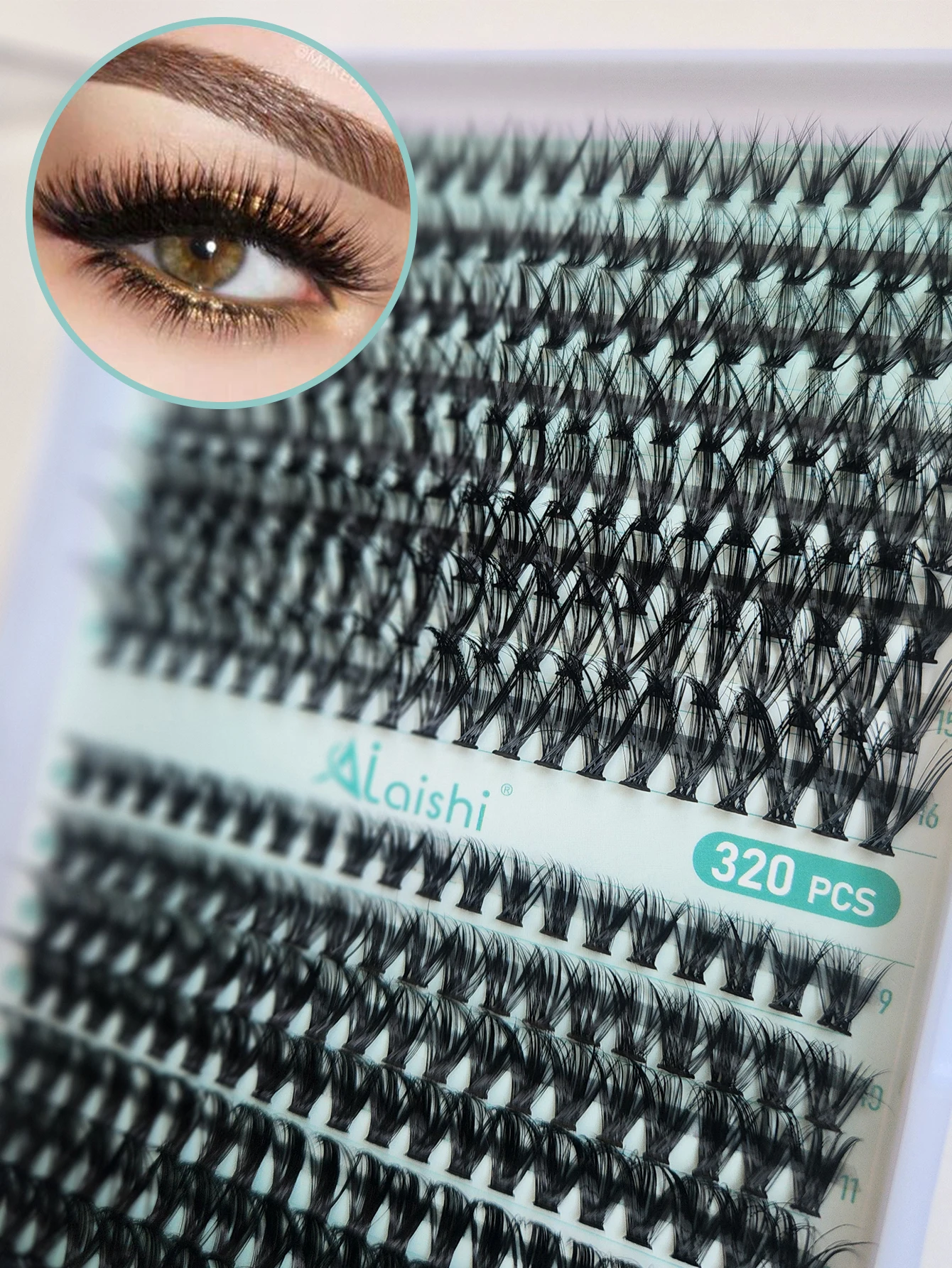 AILAISHI KIT Wimperncluster-Set mit wasserdichtem, starkem Halt, DIY-Wimpernverlängerungsset, Wimpernbindung und Siegel und Wimpernpinzette, Make-up