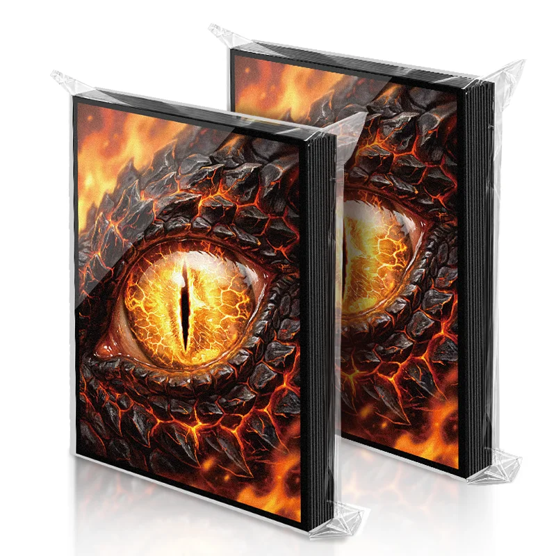 Card Sleeves -Pattern print 210 Standard Size 66x91mm,Pack Clear Front & Matte Finish Back,Dynamic Design,TCG Card Protector