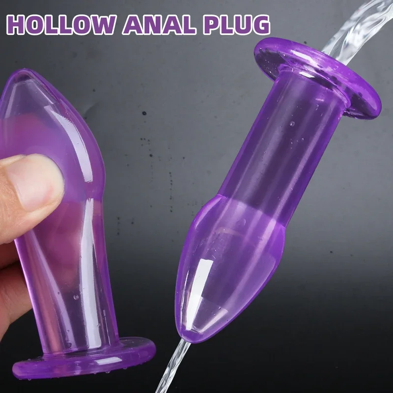 Hollow plug women small transparent speculum butt plugs enema sex toys for men anal dilator adult toy analplug buttplug