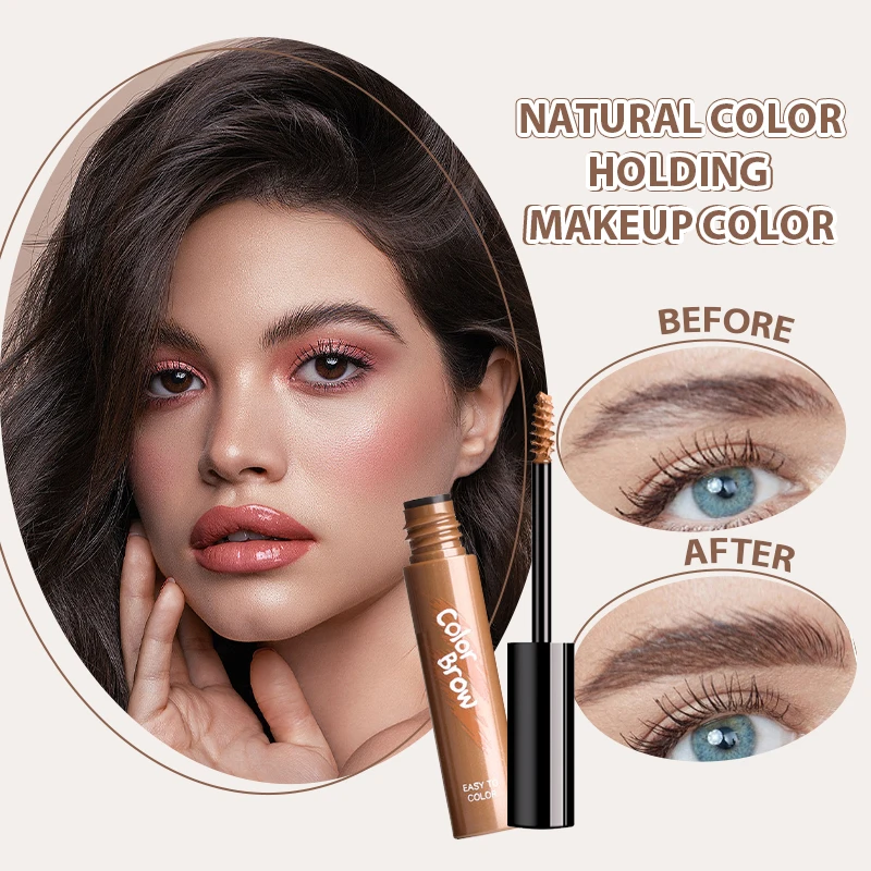 Natural Waterproof Wild Eyebrow Gel Brown Eyebrow Water Sweat Resistant Brow Quick Dry Color Brow Easy To Remove Beauty Makeup