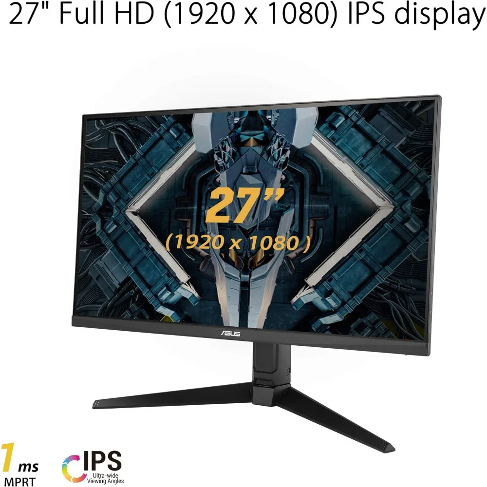 TUF Gaming VG279QL1A 27” HDR Gaming Monitor, 1080P Full HD, 165Hz (Supports 144Hz), IPS, 1ms, FreeSync Premium,