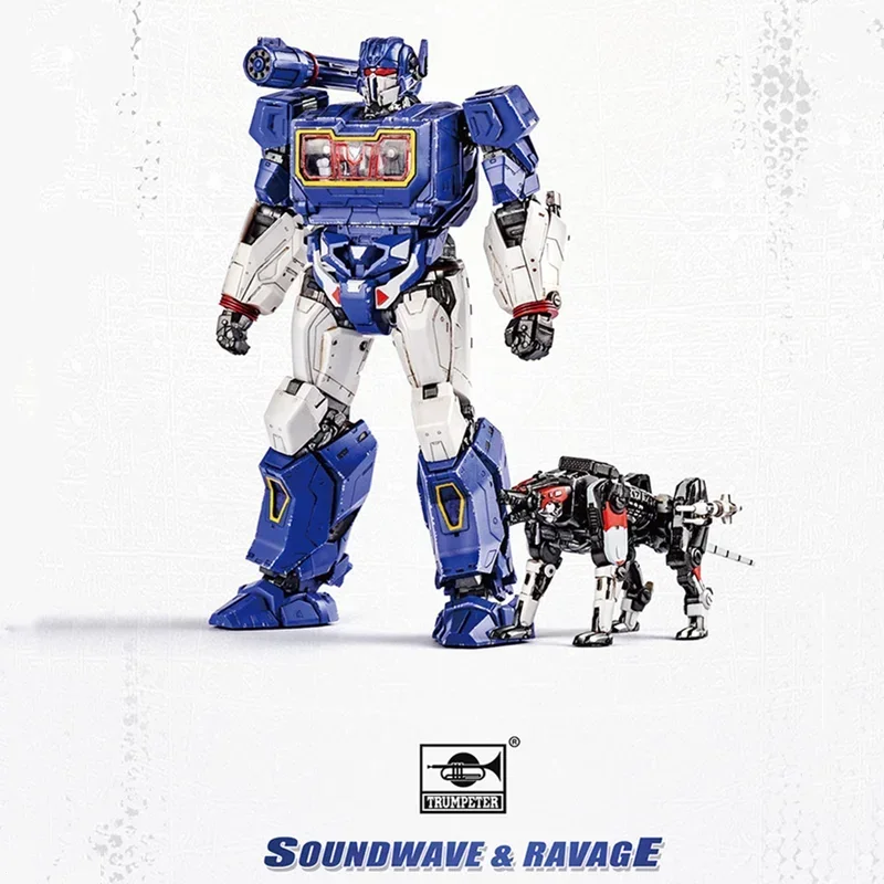 In Stock Trumpeter Transformation Soundwave Blitzwing Arcee Cliffjumper Assemble Smart  Pocket Warrior Action Figure Robot