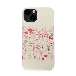 Korean Ins Girl Graffiti Butterfly Hard Case for IPhone 15 14 13 Pro Max Plus Back Phone Cover for 12 11 Pro Max X XS Max Capa