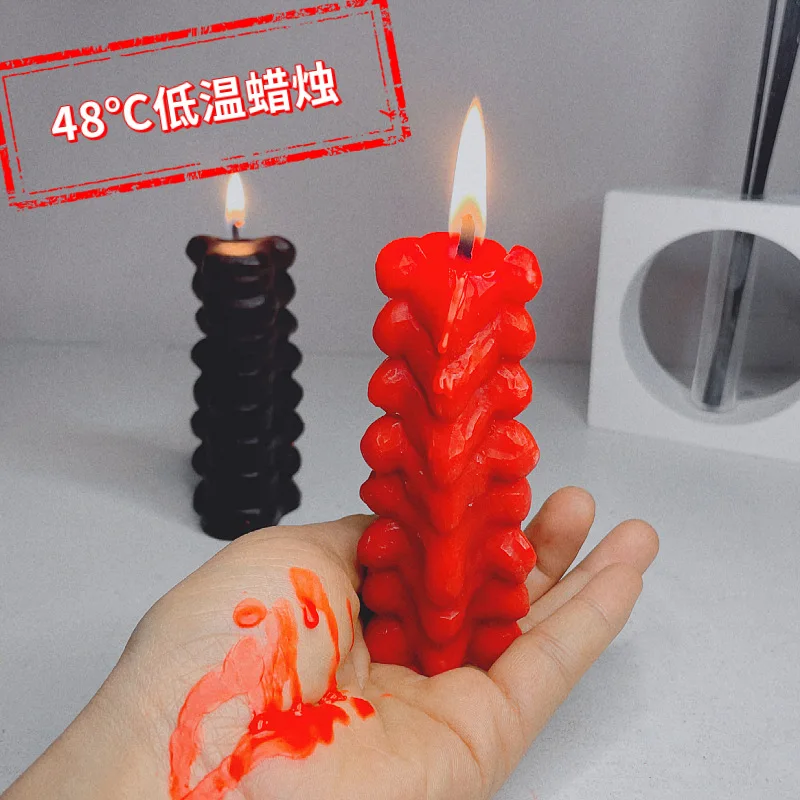 Heart Shaped Low Temperature Candle wax Bdsm Sex Candle Drip Sex Bed Flirting Teasing Massage Candles Erotic Games for Couple