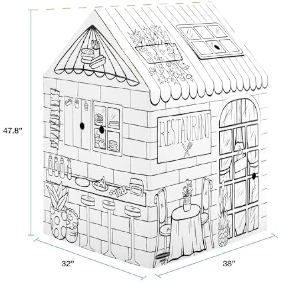 صندوق المصرفيين في اللعب الملون في Treats N' Eats Playhouse Cardboard Playhouse وأنشطة حرفية بالحجم الطبيعي للعائلات #2