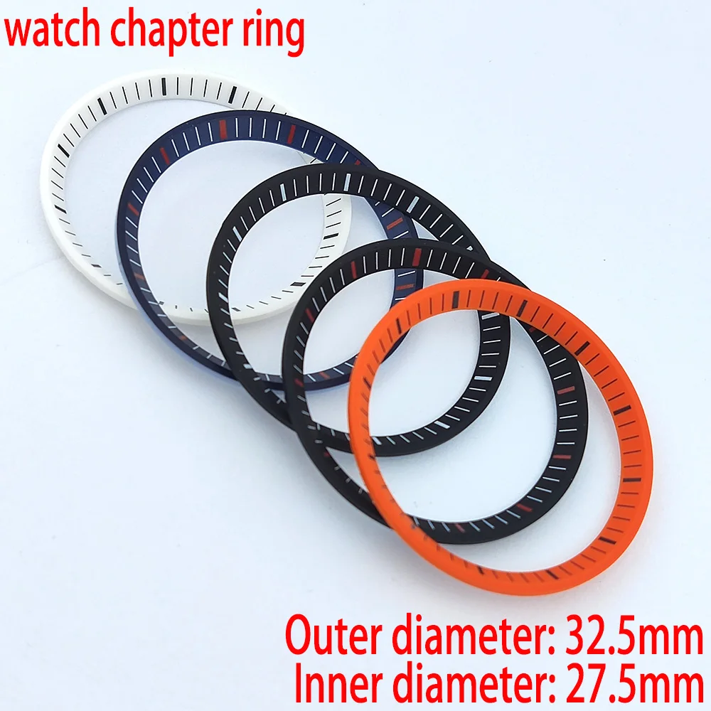 OD：32.5mm ID：27.5mm Hard Plastic Watch Chapter Ring Fit For NH35 NH36 Watch Case Abalone Watch Case Parts