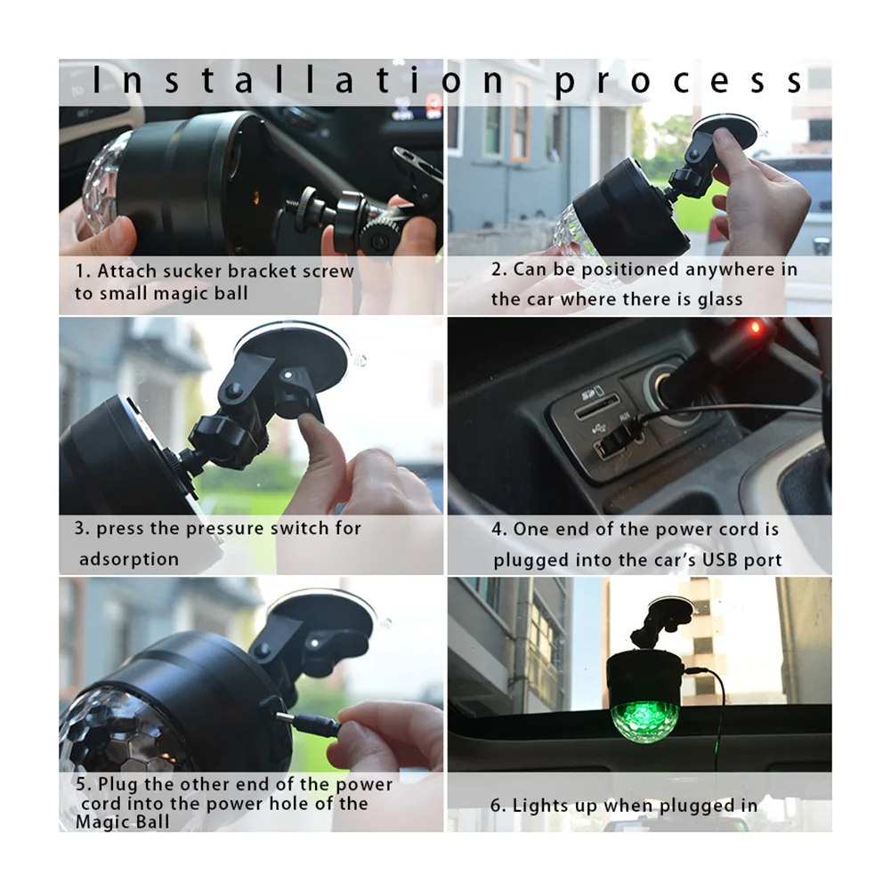 LICE-USB светодиодный бар Stage RGB Mini DJ дискотека огни мяч звук вечерние свет проектор для автомобиля дома KTV звуковая активация