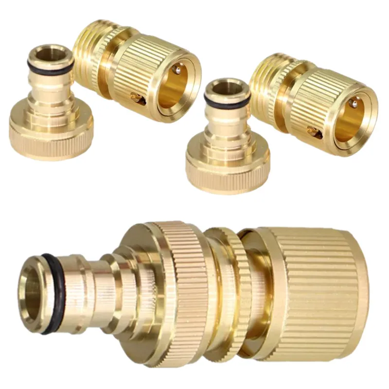 Brass Garden Hose Quick Connect Set 2.5cm Adapter For Outdoor Lawn & Gardening Hose Connector Garden Hose Adapter