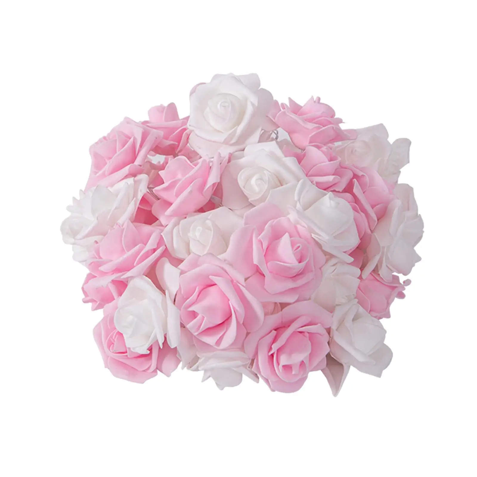 LED Rose Flower Fairy Lights USB Plug 20 Beads Foam Roses for Bedroom Holiday Table Decoration