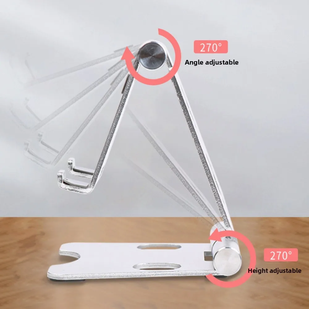 Foldable Mobile Phone Holder Adjustable Non-slip Mobile Phone Stand Aluminum Alloy Portable Table Cell Phone Bracket Universal