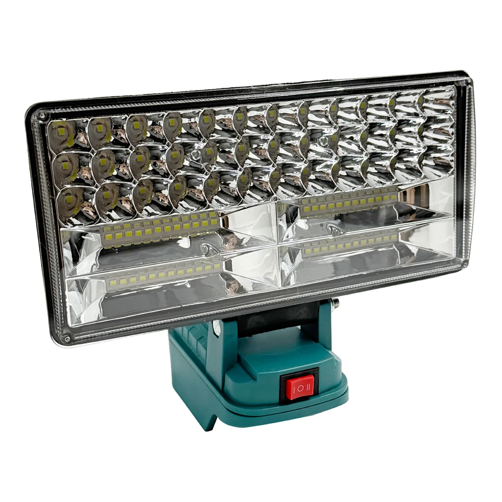 Kabellose LED-Arbeitsleuchte Kompatibel mit Makita-Akkus, Zweistufig Einstellbare Flutlichtleuchte bis zu 90W 5400 Lumen mit USB-Ladeanschluss – Detail 3