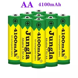 Pilas AA recargables para juguetes, Alcalinas de 4100 mAh, 1,5 V, diodo emisor de luz