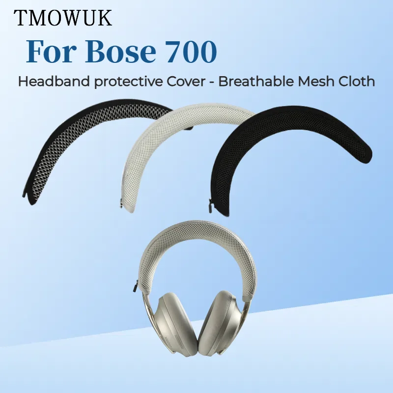 

For Bose 700 Headset Protective Case Headband Protector Sleeve Breathable Mesh Cloth Zipper Headphone Head Beam Cover