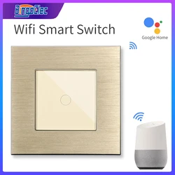 Bingoelec TUYA EU Wall Wifi Light Switch 1/2/3Gang 1Way Interruptor Inteligente Smart Wireless Switch without Neutral Live Wire