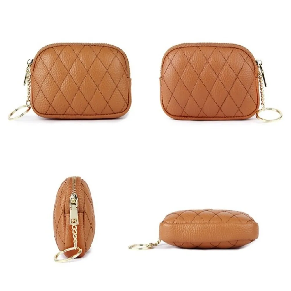 New PU Leather Mini Coin Purse Casual Portable Zipper Wallet Versatile Car Key Case
