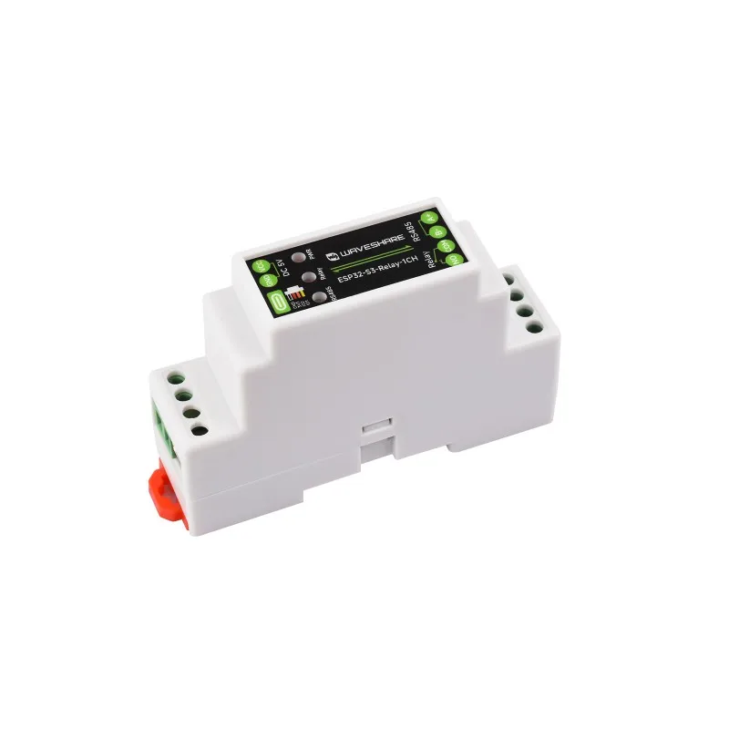 SKU-32152 Waveshare Industrial 1-Channel ESP32-S3 WiFi Relay Module, Supports WiFi / Bluetooth / RS485 Control, With Multiple Is